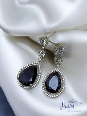 Midnight Blue Twilight Danglers Earrings