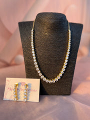 Sundara Gold White AD Necklace