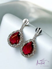 Ruby Red Twilight Danglers Earrings